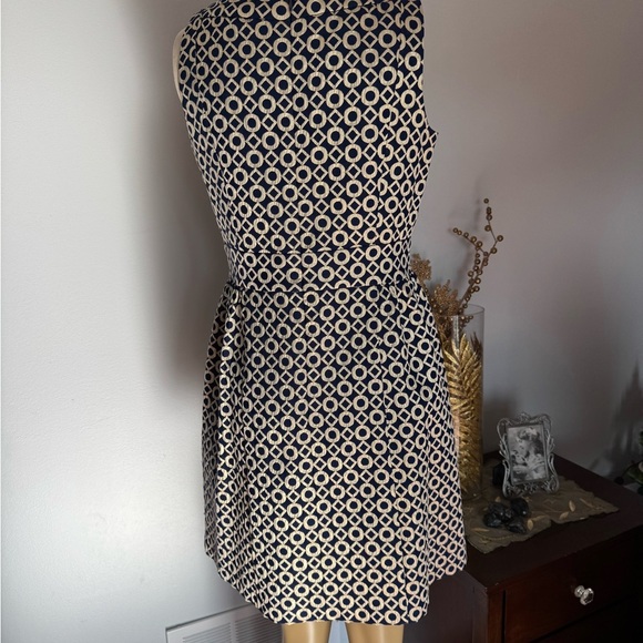 Ralph Lauren Navy and Gold Geometric Mini Dress. Ptp 17” length 34” - Picture 6 of 9